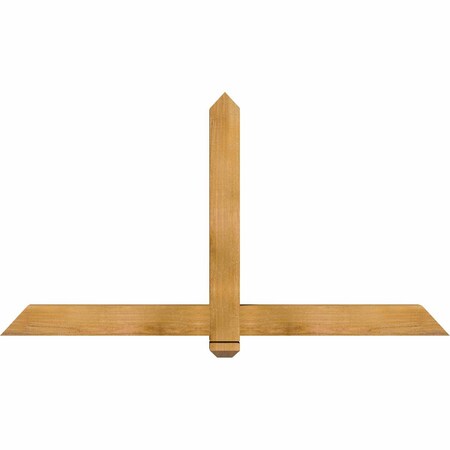 Ekena Millwork Eugene Rough Sawn Timber Gable Bracket, Western Red Cedar, 60"W x 32"H x 4"D x 4"F, 13/12 Pitch GBW060X32X0404EUG00RWR